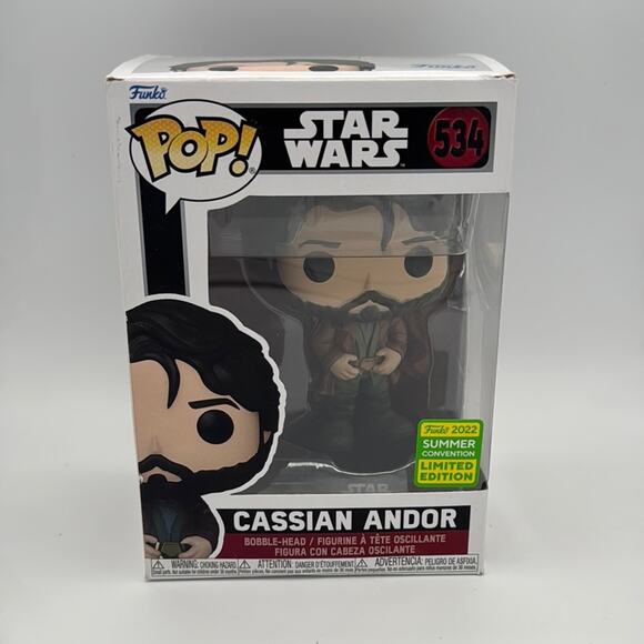 Funko Pop! Star Wars Cassian Andor Figure - Black, Brown, White - Picture 1 of 6